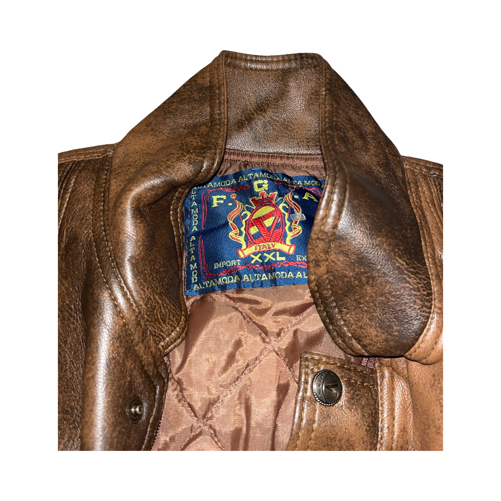Vintage Altamoda men’s bomber leather jacket XXL