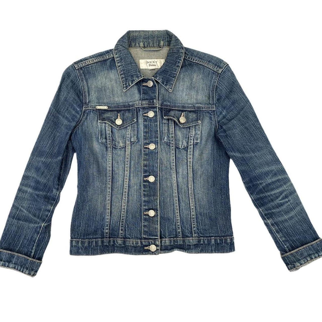 Stunning next petite denim jacket y2k ukS
