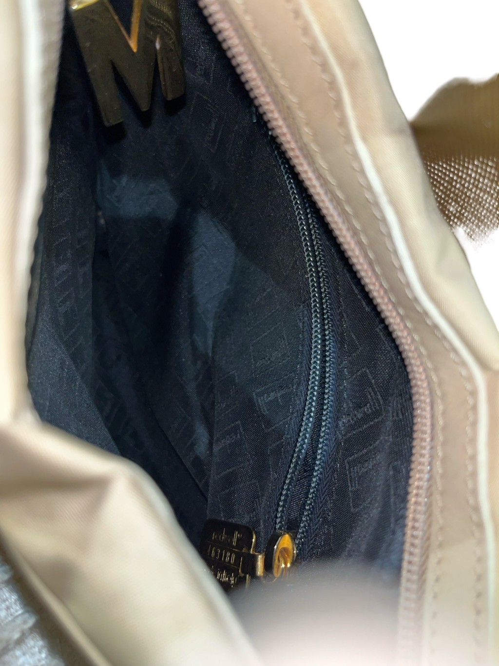 Vintage Y2K Moschino Cream Shoulder Bag Gold Logo | Made in Italy