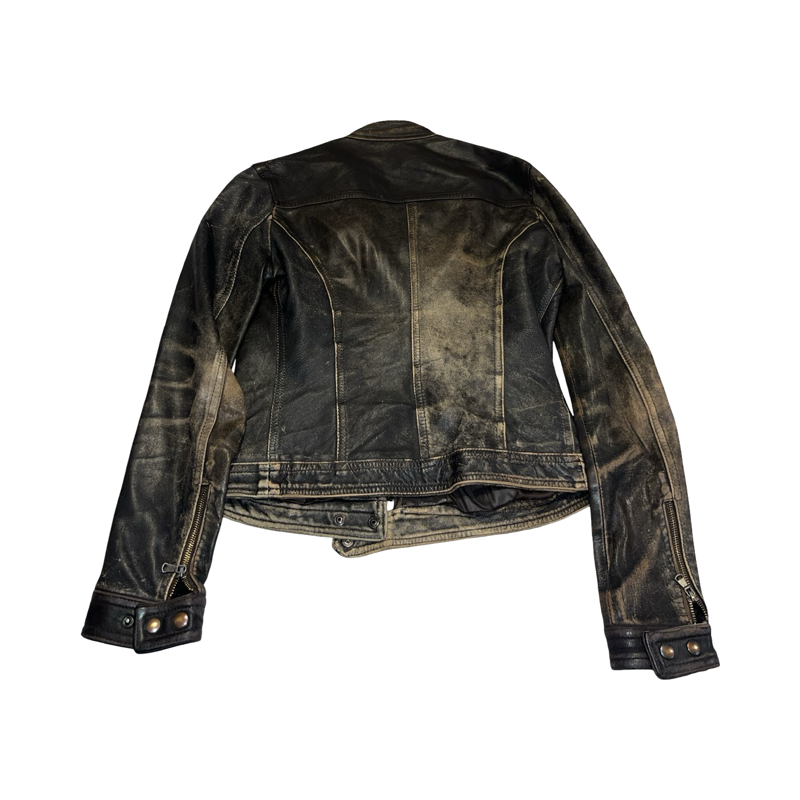 Vintage nice noise distressed Y2K 2000’s leather jacket ukS