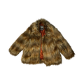 River island y2k faux fur satin coat uk12
