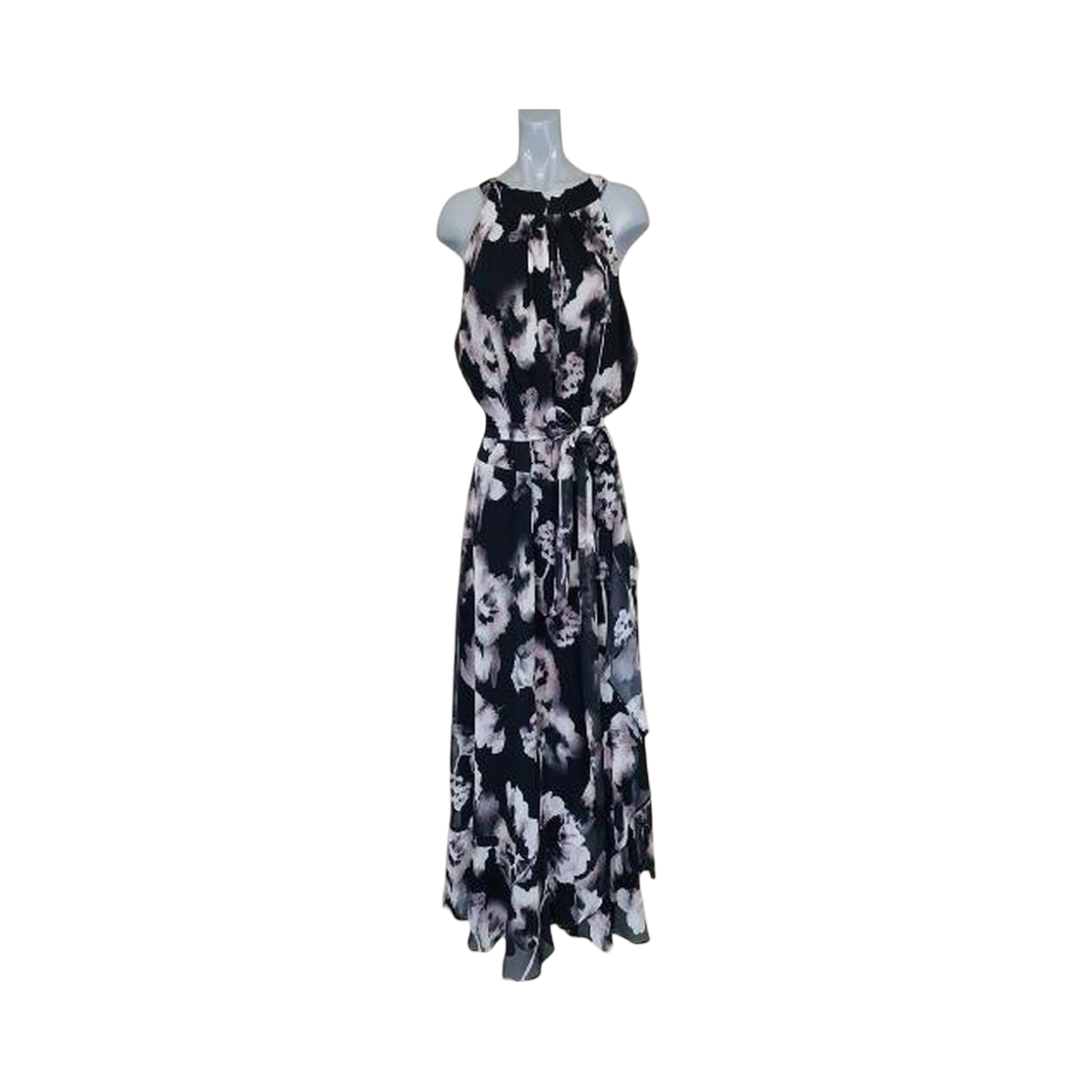 Black and white floral print maxi dress by Roman uk18