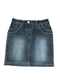 Y2K New Look Faded Black Denim Mini Skirt UkS