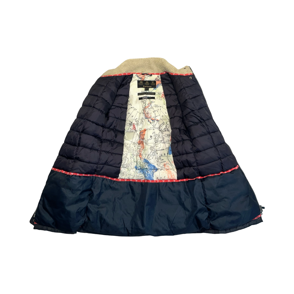 Barbour international vintage navy blue woman’s coat uk8