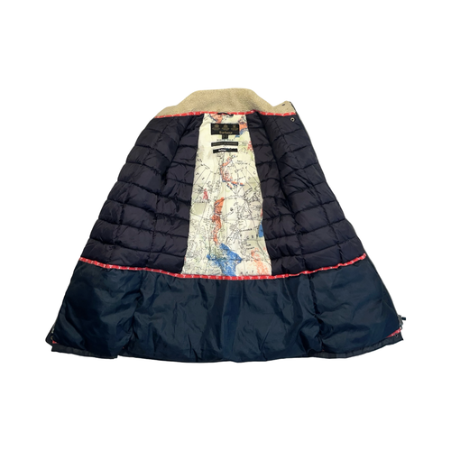 Barbour international vintage navy blue woman’s coat uk8