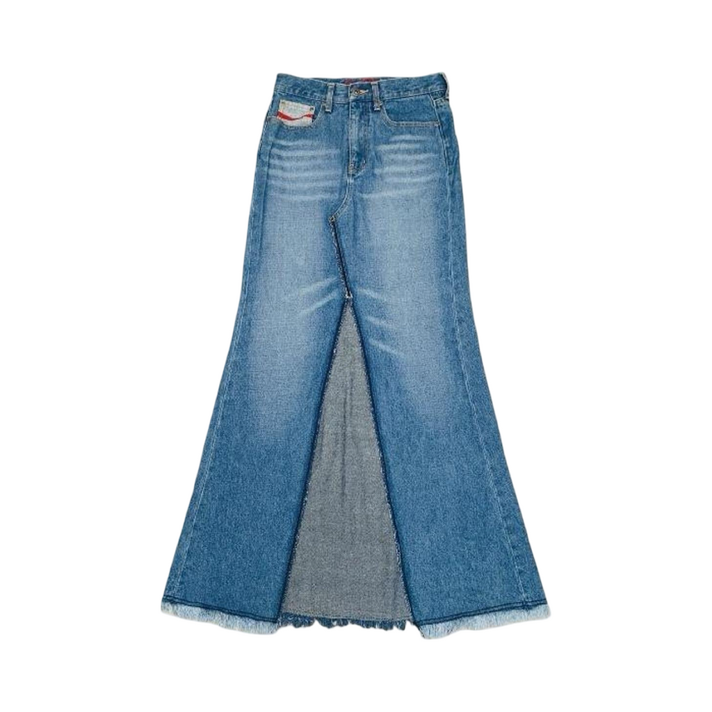 Coca-Cola rare vintage flare long denim skirt uk10
