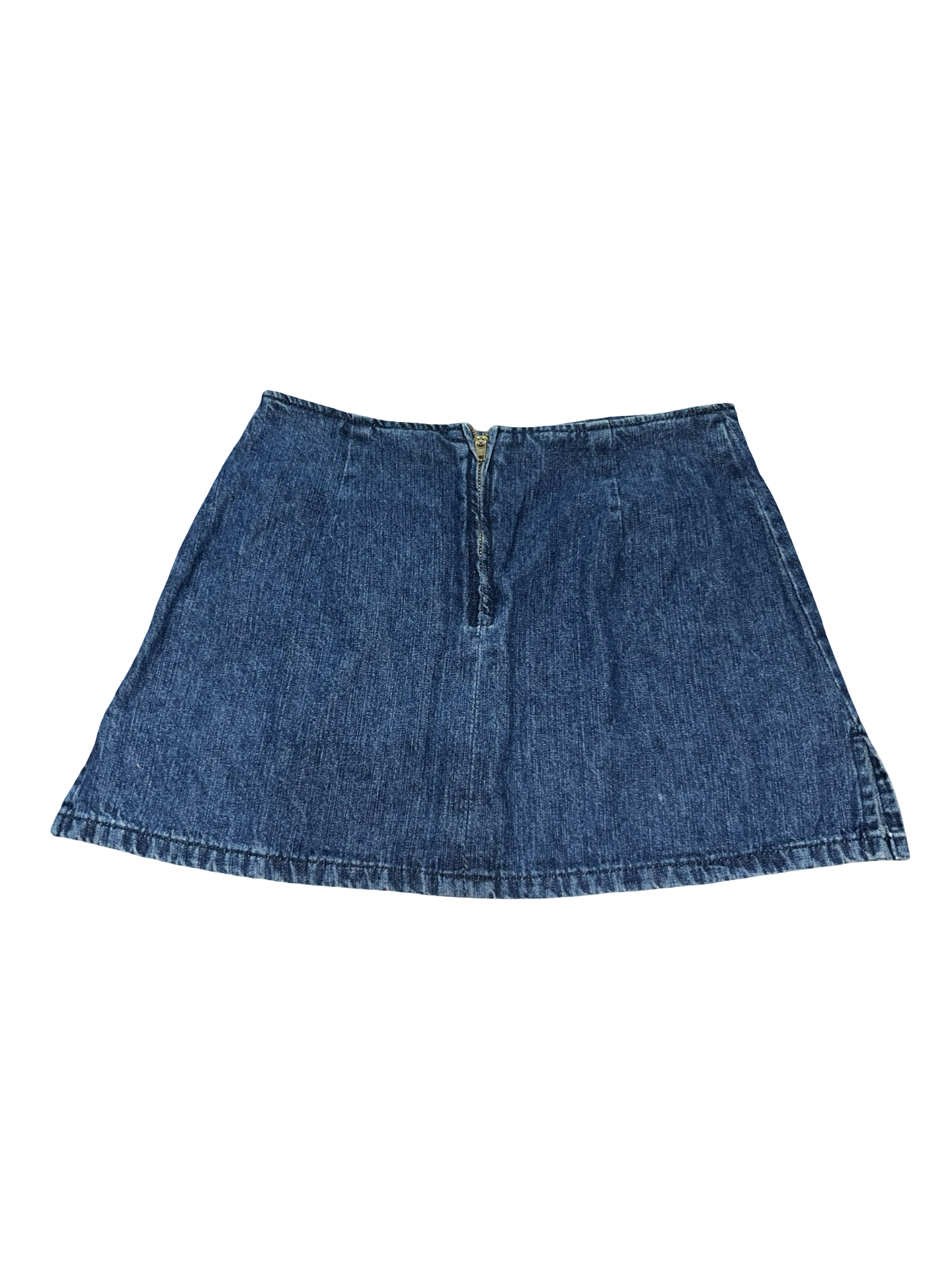 Y2K Denim Butterfly Embroidered Mini Skirt Paris blues experience ukXS