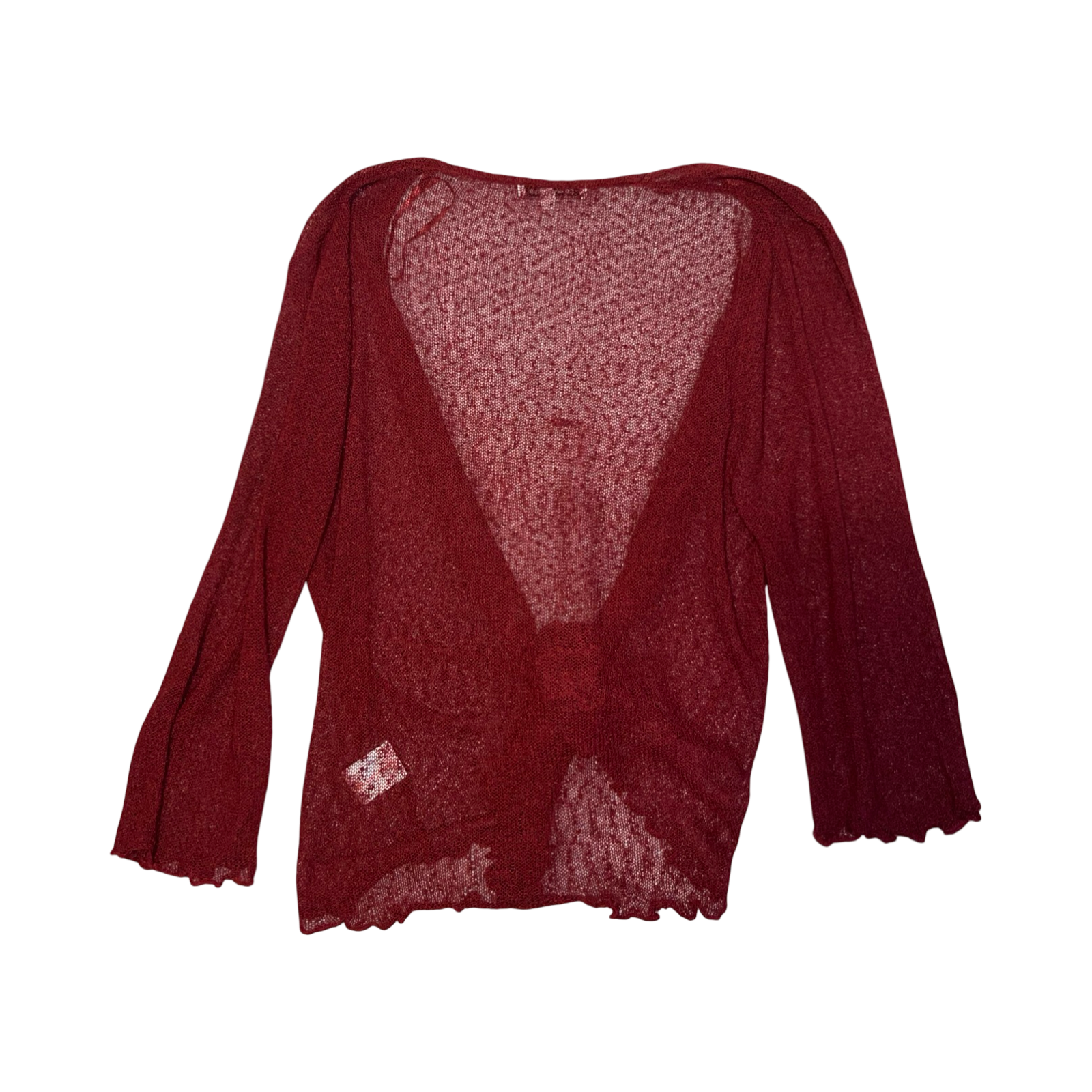 Elizabeth Scott burgundy vintage bolero ukL/XL
