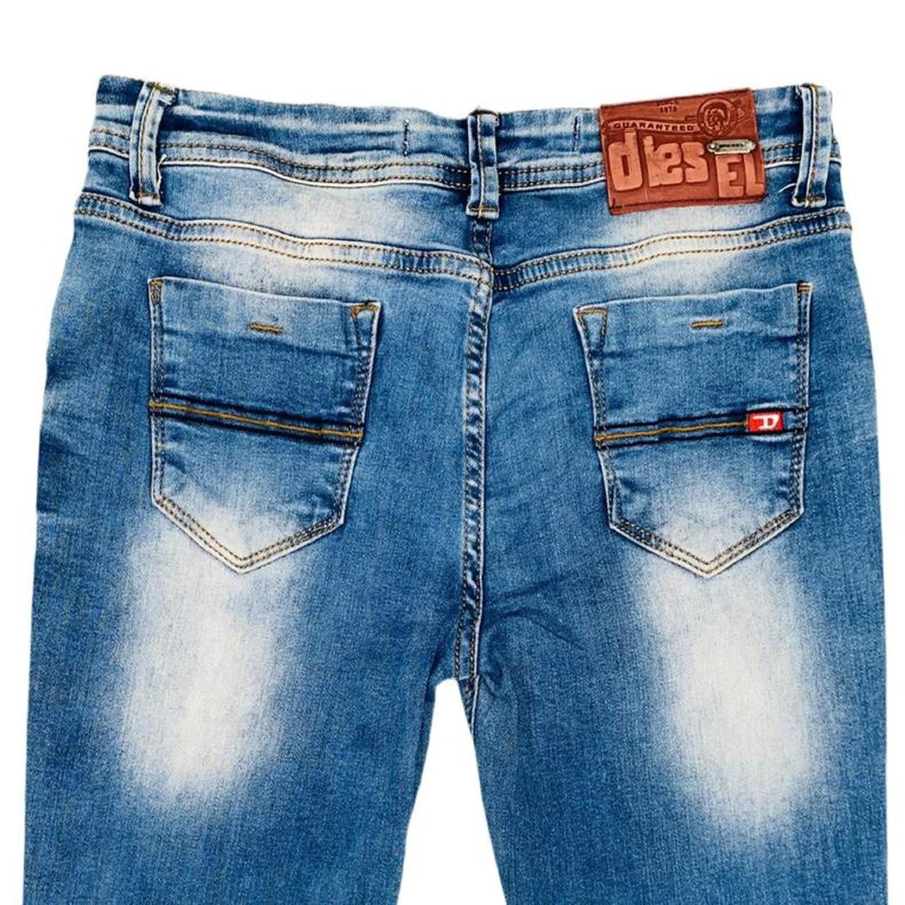 Diesel industry denim division
 y2k ripped straight leg jeans ukS