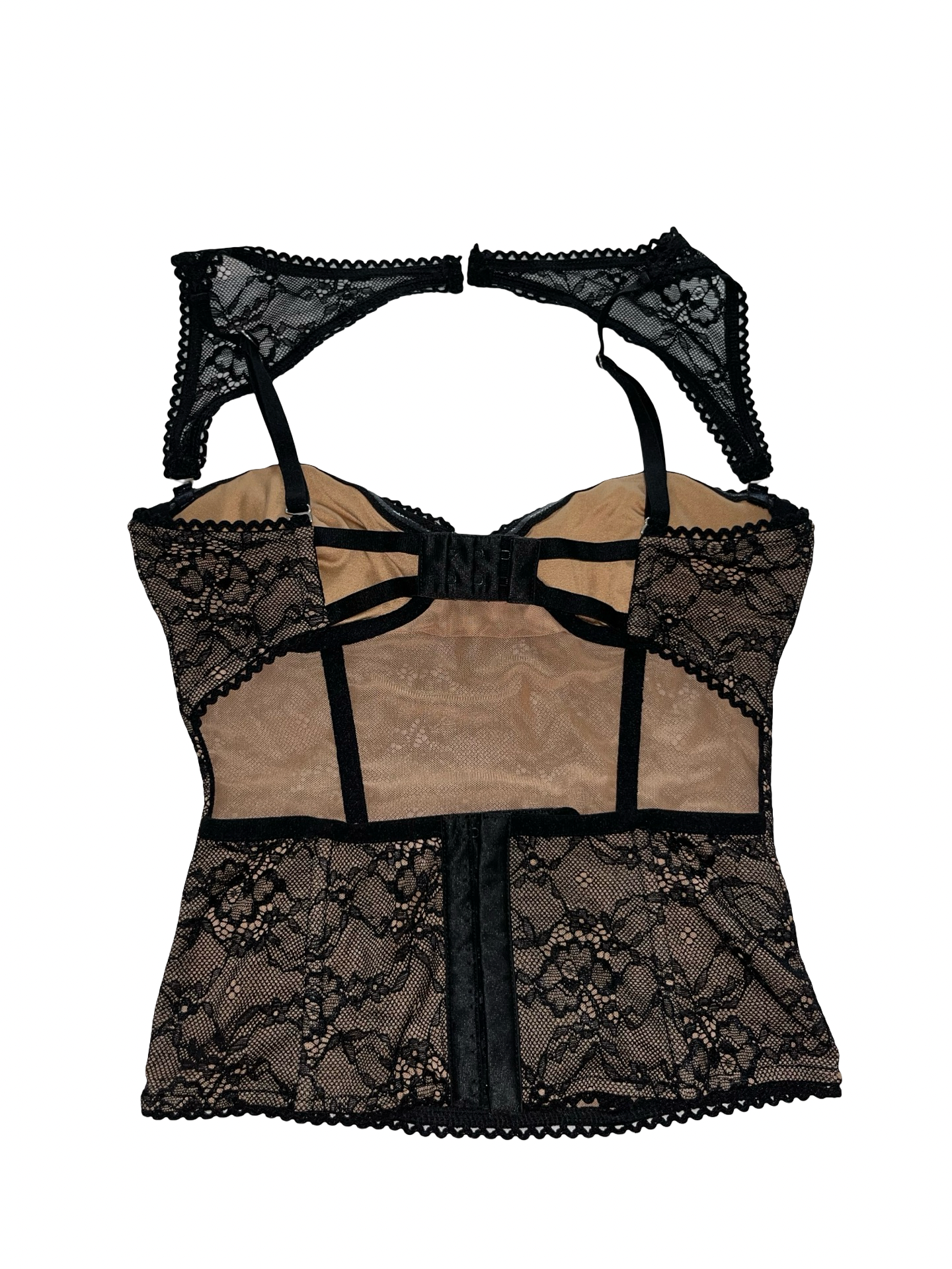 I.AM.GIA Black Lace Corset Bustier Top Size S Y2K