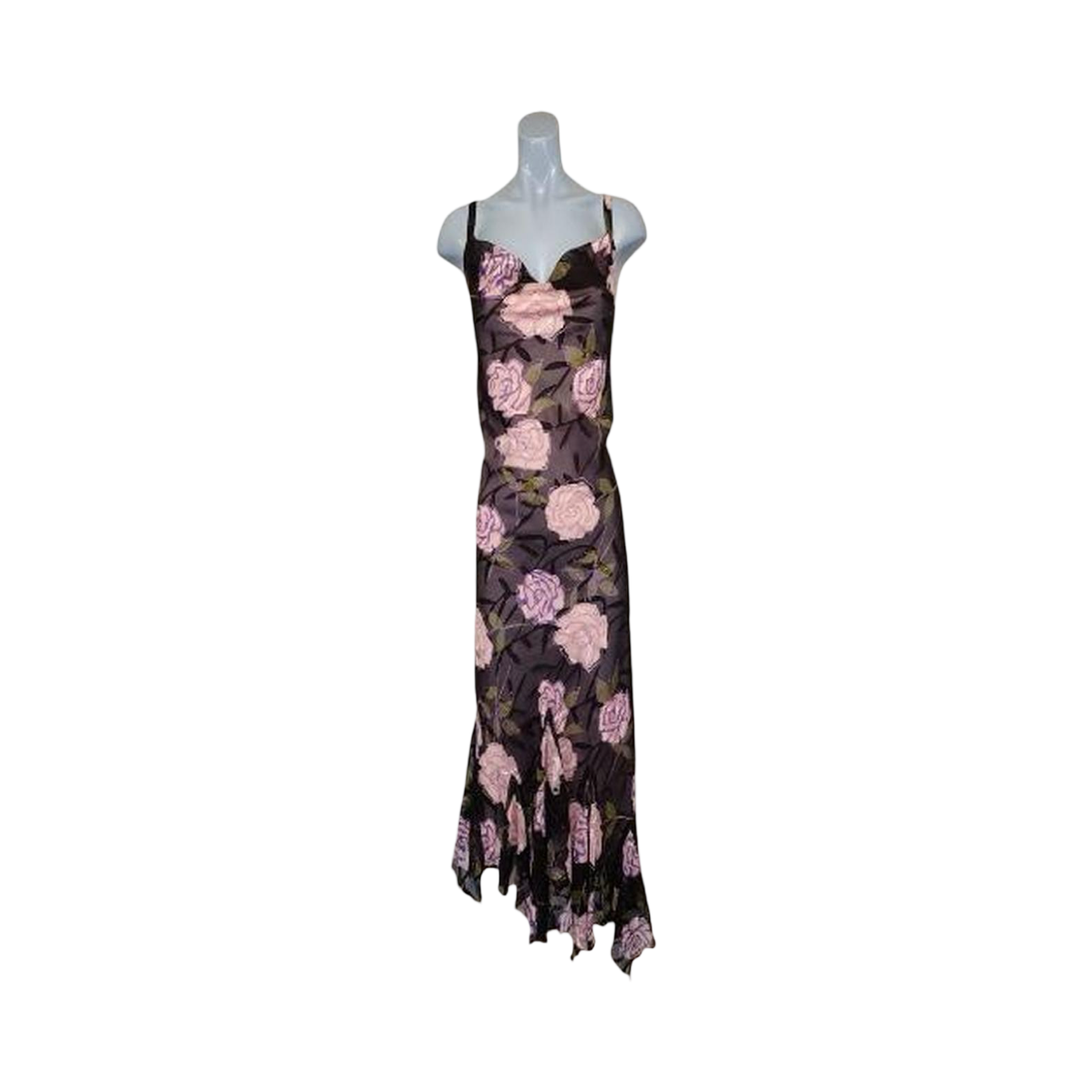 Pink floral fairy core vintage Satsuma London dress uk16