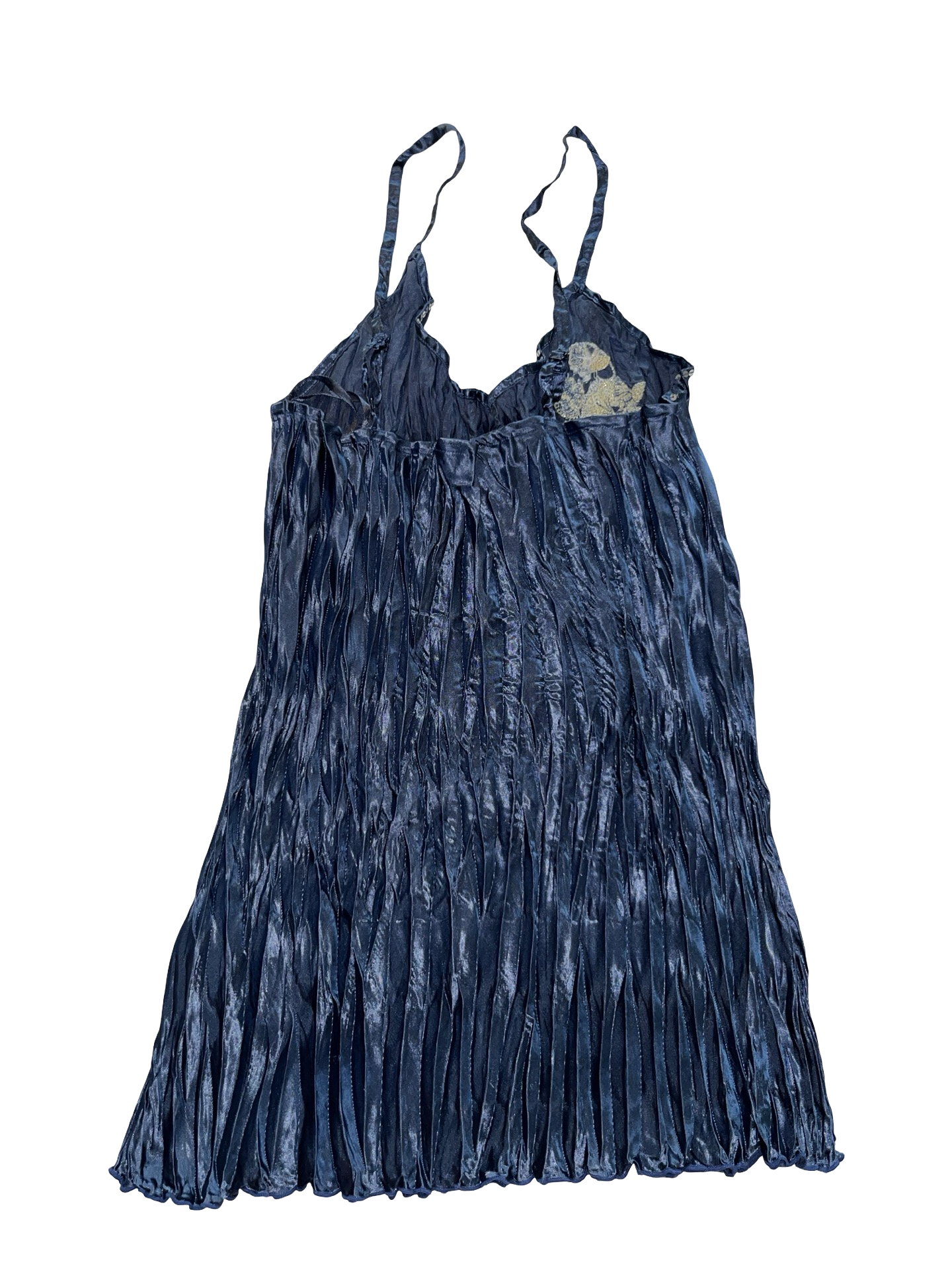 Papaya Navy Embellished Satin Cami Top UK M | Beaded Sequin Fairy
