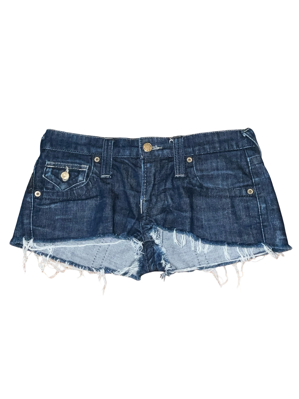 Y2K Armani Jeans Dark Wash Low Rise Denim Micro Shorts ukS