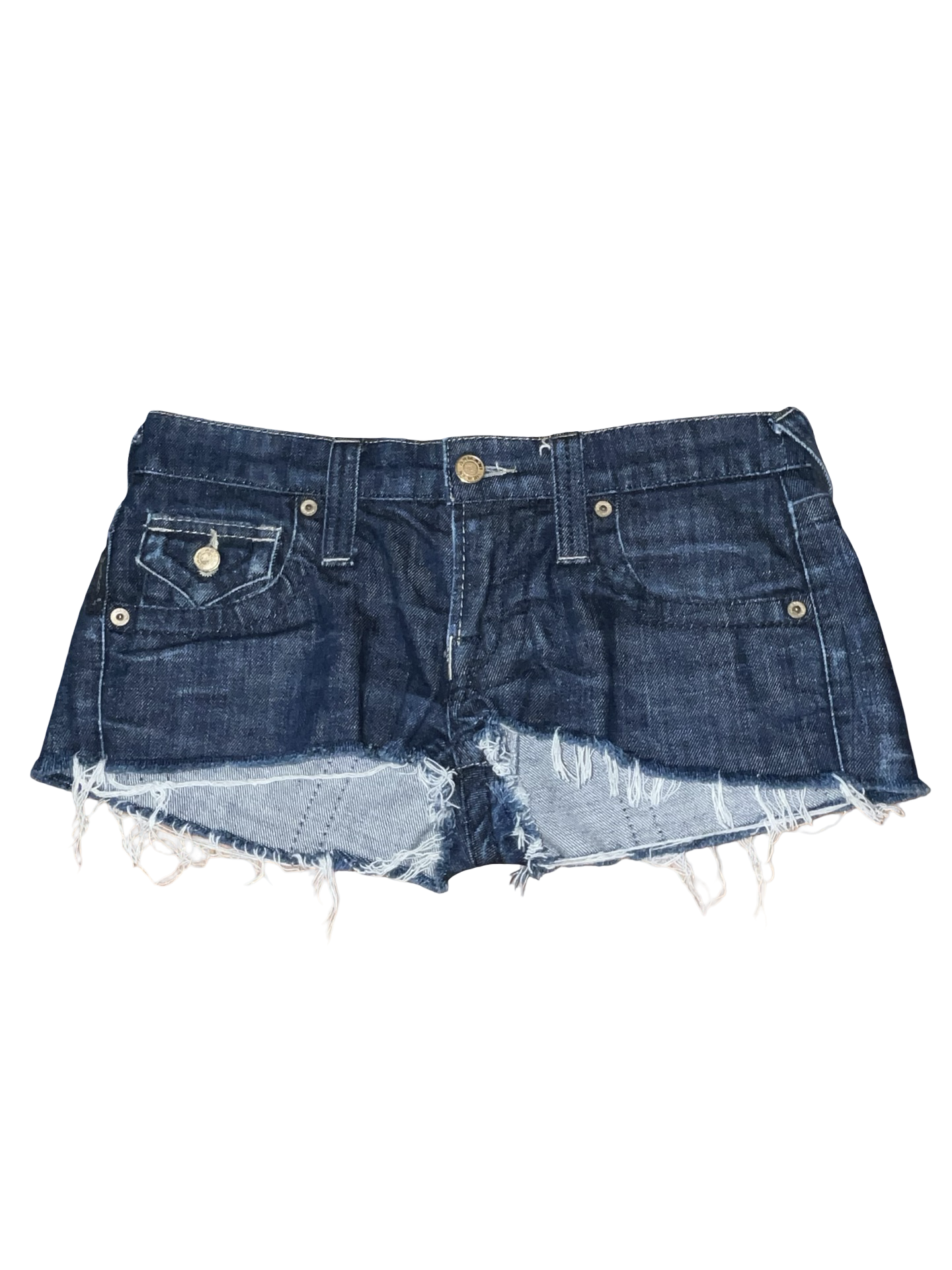 Y2K Armani Jeans Dark Wash Low Rise Denim Micro Shorts ukS