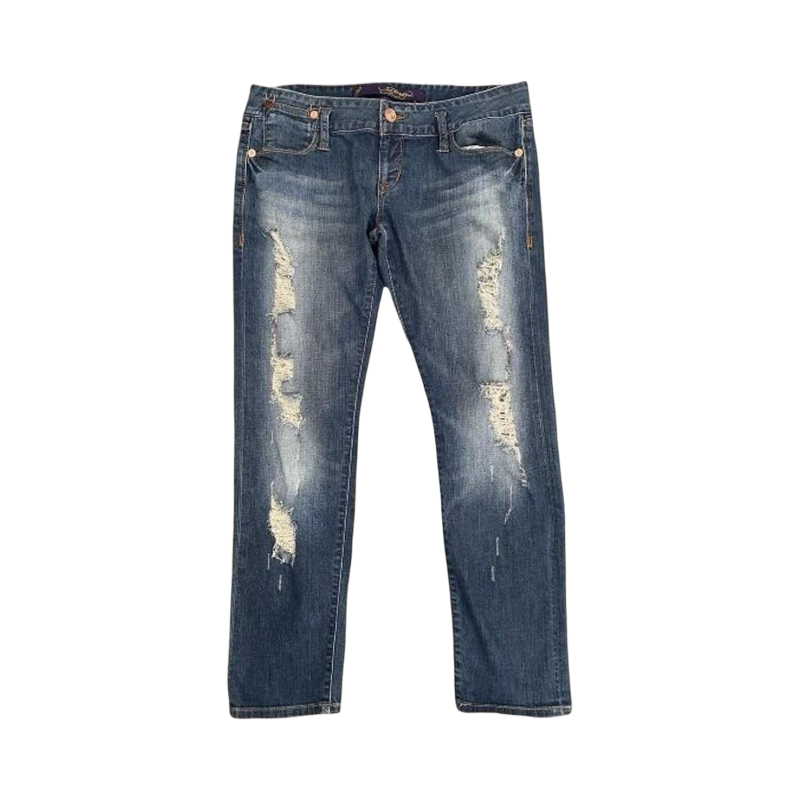 Ed Hardy Christina Aguilera distressed y2k denim jeans ukM