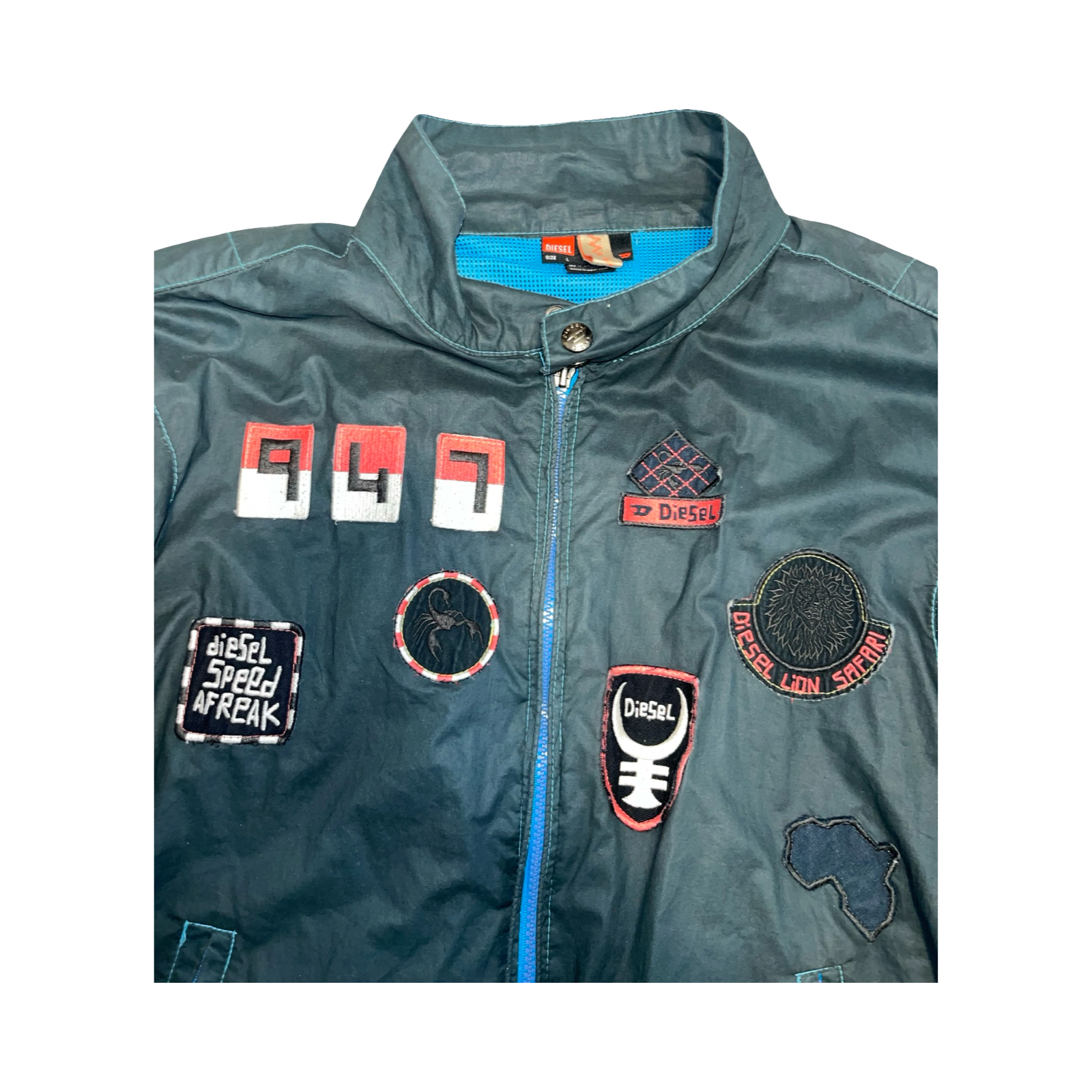 Diesel motto speed afreak rare patch jacket ukL