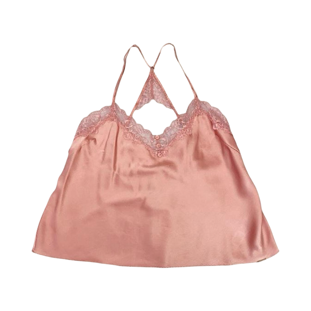 Autograph sunset y2k style lace silk cami top uk8