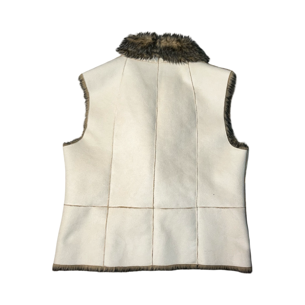 Wallace sacks vintage y2k fur and suede waist coat ukL