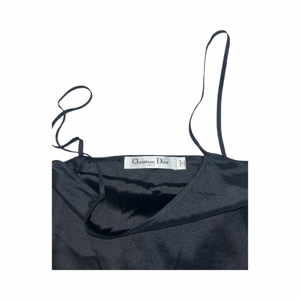 Christian Dior black elegant cami vest top uk12