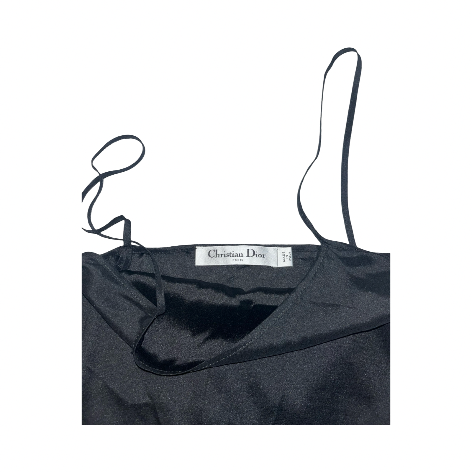 Christian Dior black elegant cami vest top uk12