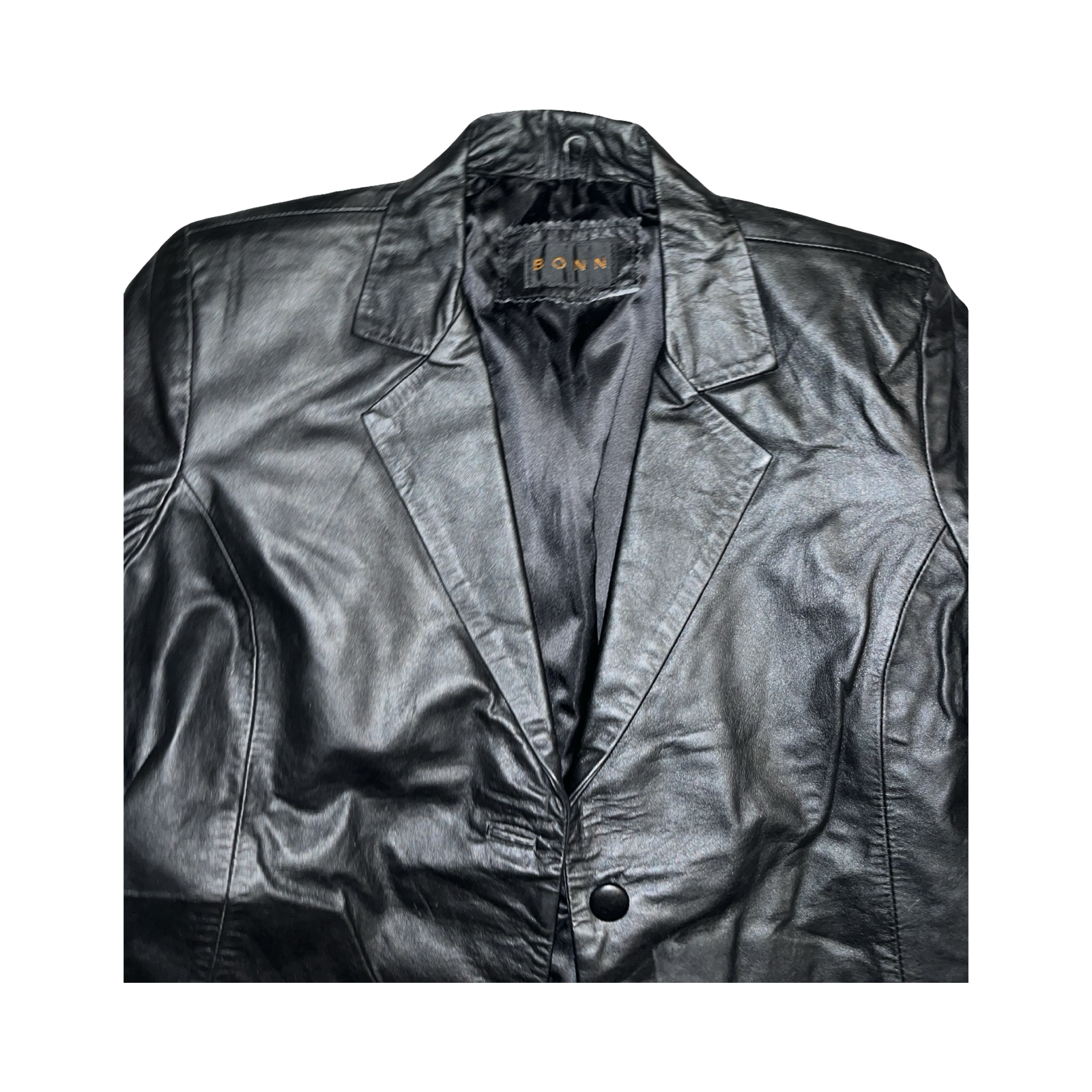 Bonn genuine leather black jacket ukL