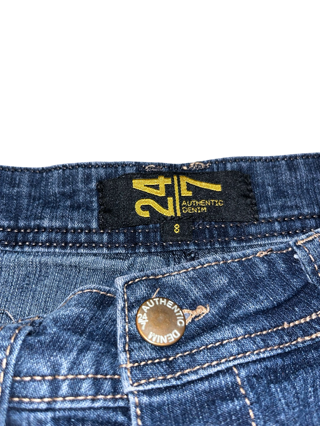 Y2K 24/7 Authentic Denim Button Front Mini Skirt uk8