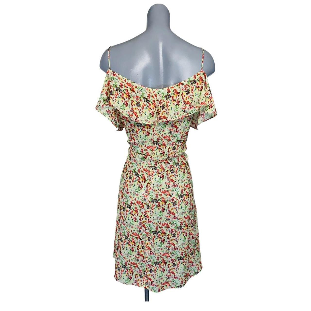 Zara vintage style 80’s floral print midi dress ukM