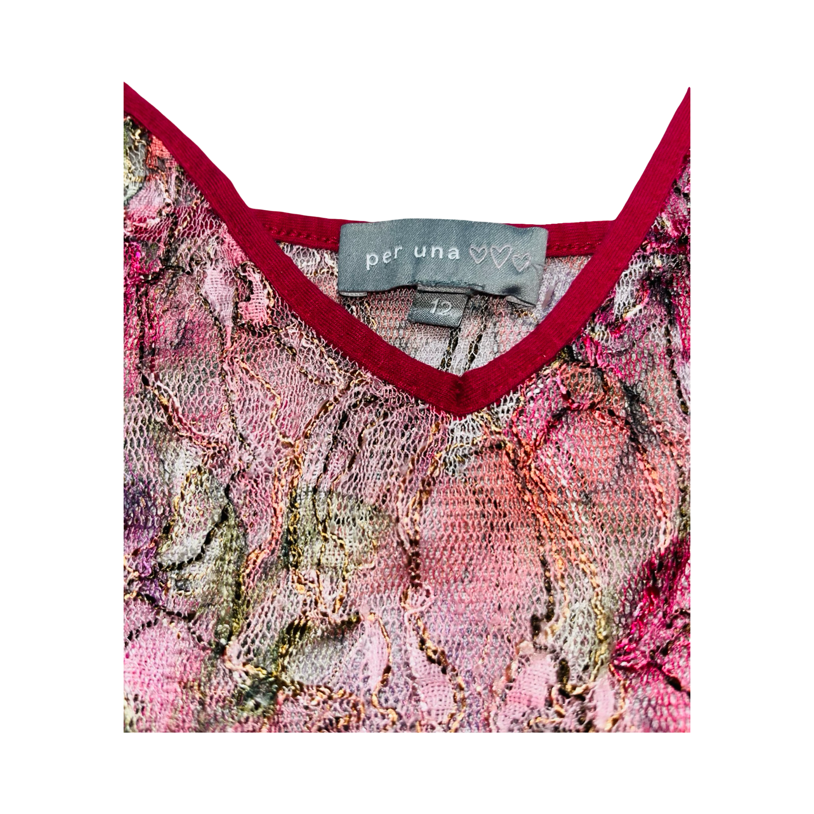 Per Una pink mesh fairy core cami top uk12
