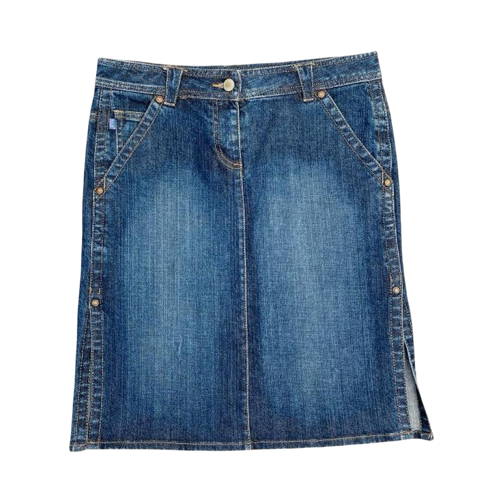 fcuk denim y2k jeans mini skirt uk10