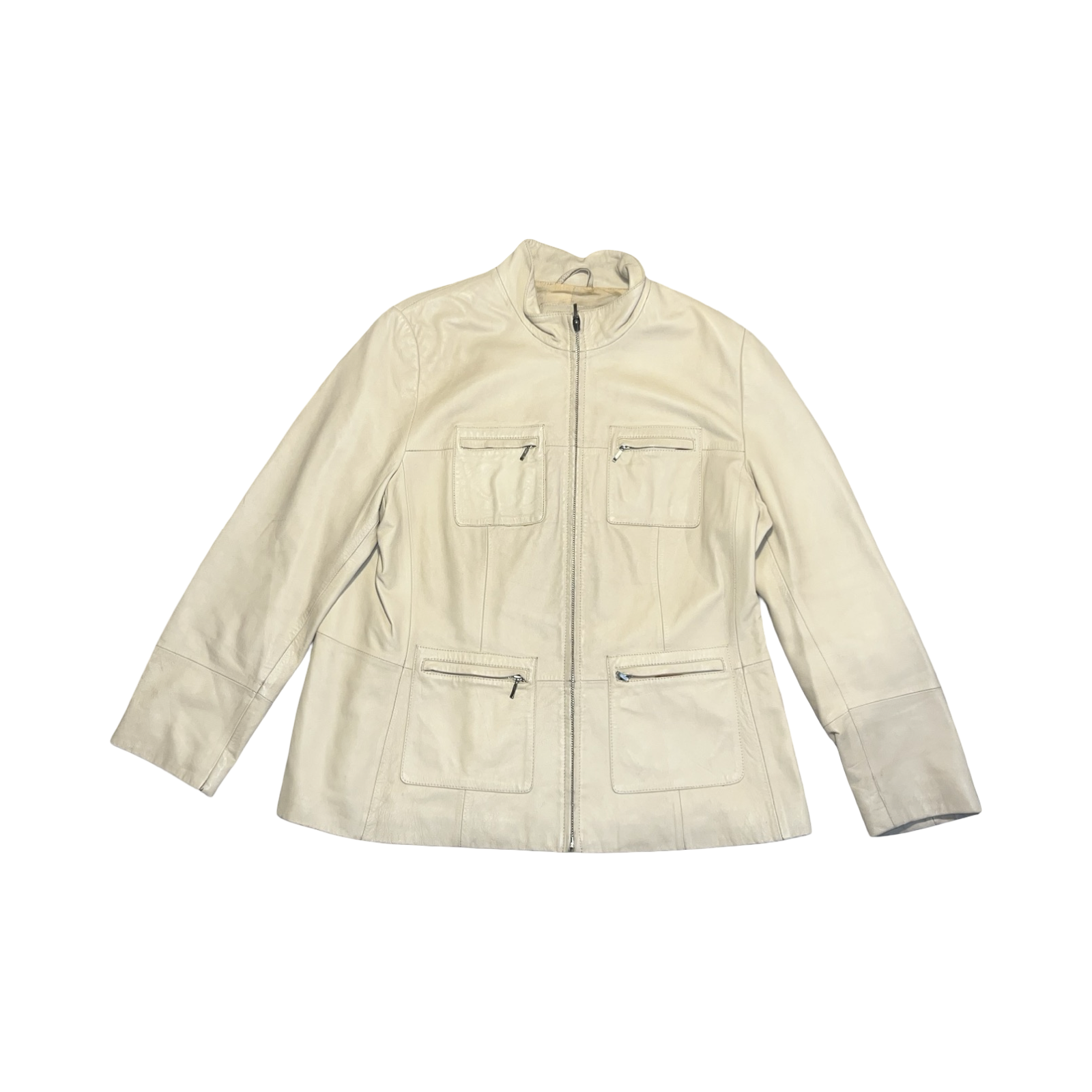 Marks and Spencer beige leather coat ukXL