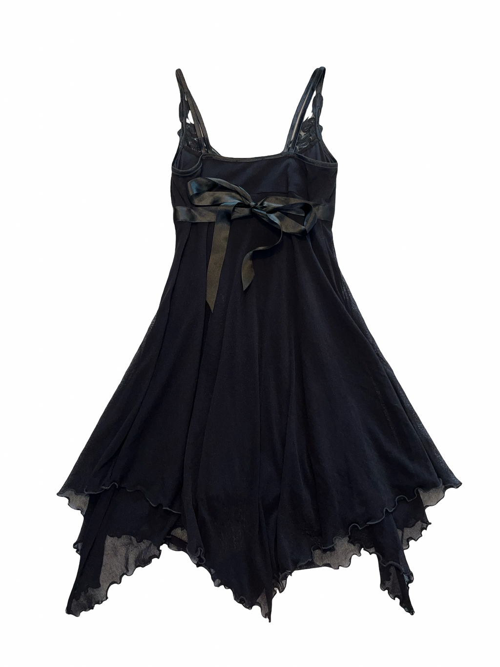 Y2K Jane Norman Black Embellished Fairy Hem Dress UK 10