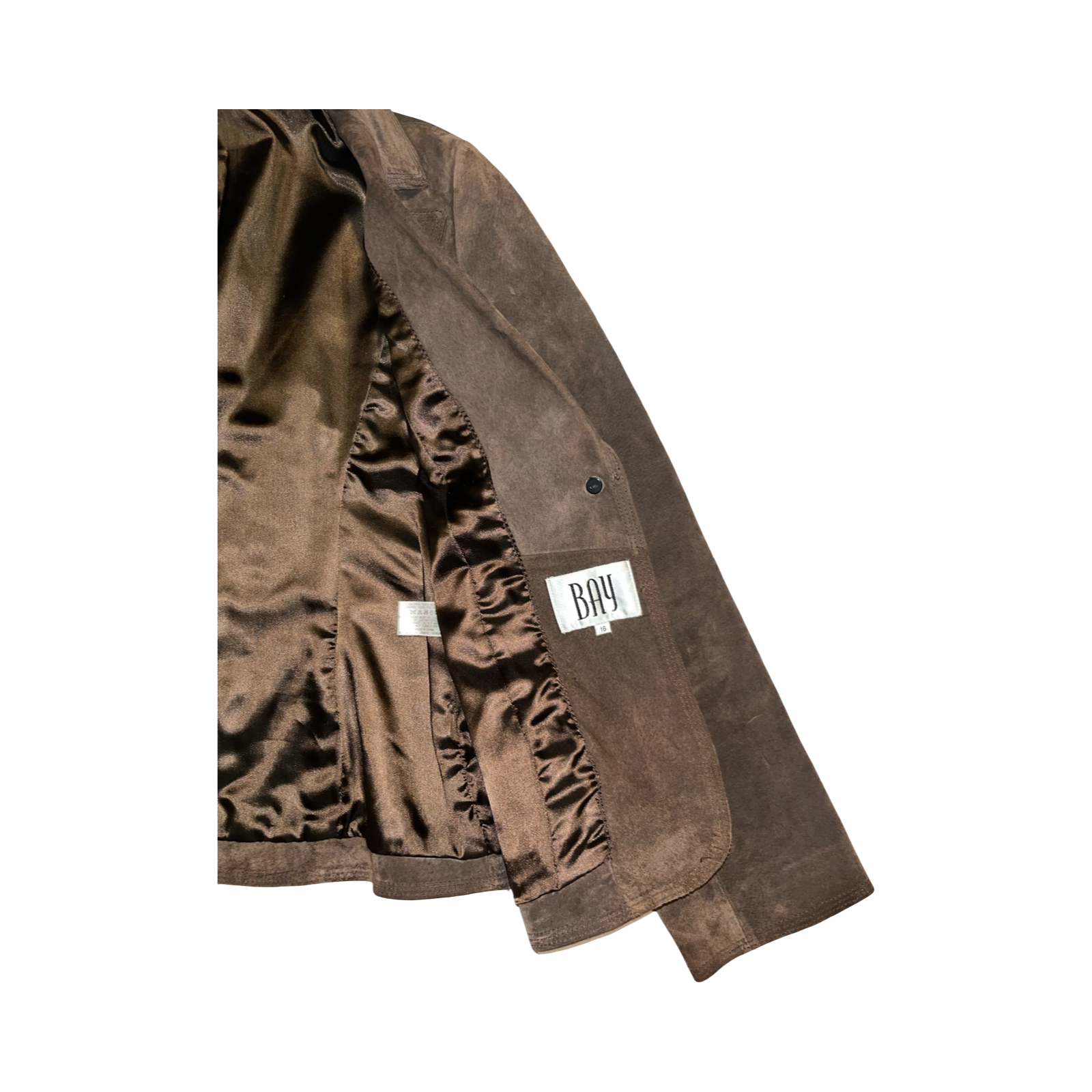 Bay 2000’s Y2K brown suede jacket uk 16