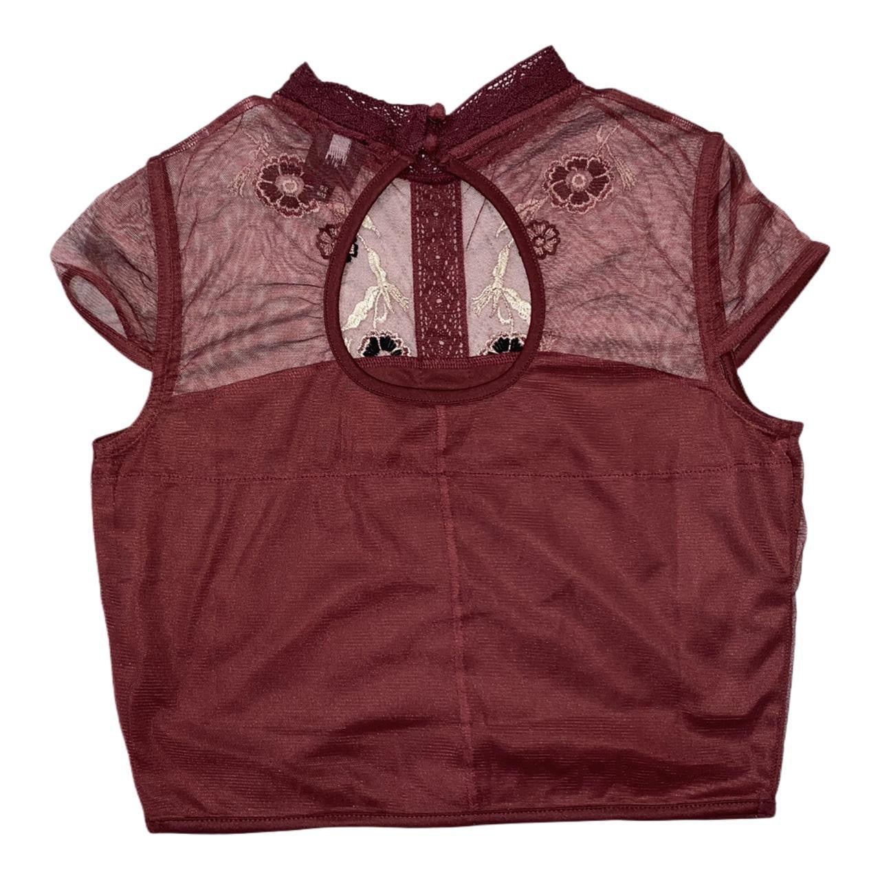 River Island y2k uk10 top with floral embroidery