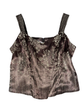 Kaliko Bronze Metallic Floral Jacquard Corset Cami Top UK 12