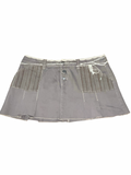 Y2K Miss Selfridge Brown Pleated Micro Mini Skirt UK 12