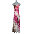 Pink and brown tie dye y2k fit and flair dress uk size M