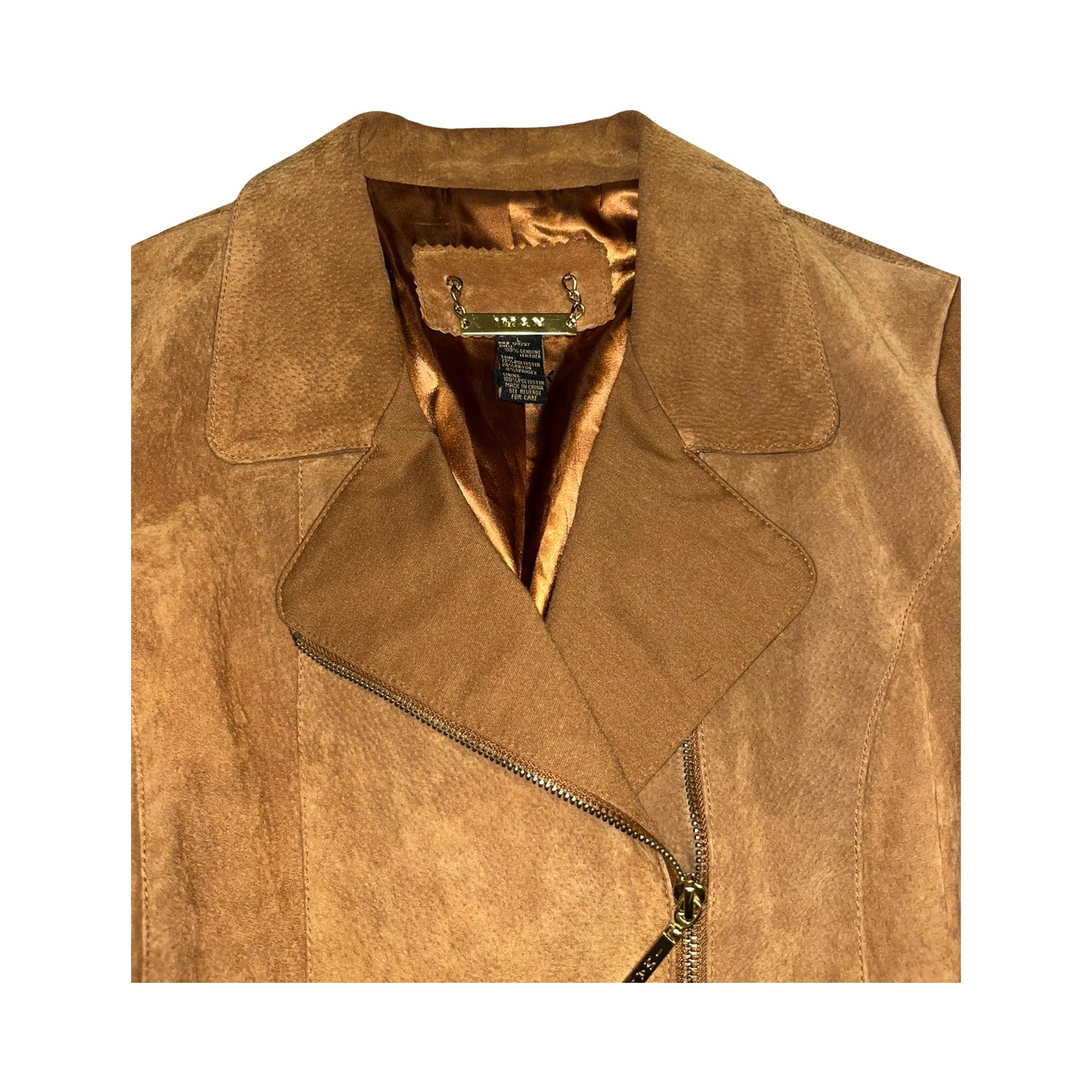 IMAN genuine tan leather woman’s jacket ukL