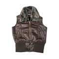 TU•CHUZY? 2000’s y2k faux fur uk 14 waist coat