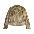 Hyphen gold metallic 2000’s genuine leather jacket uk 12