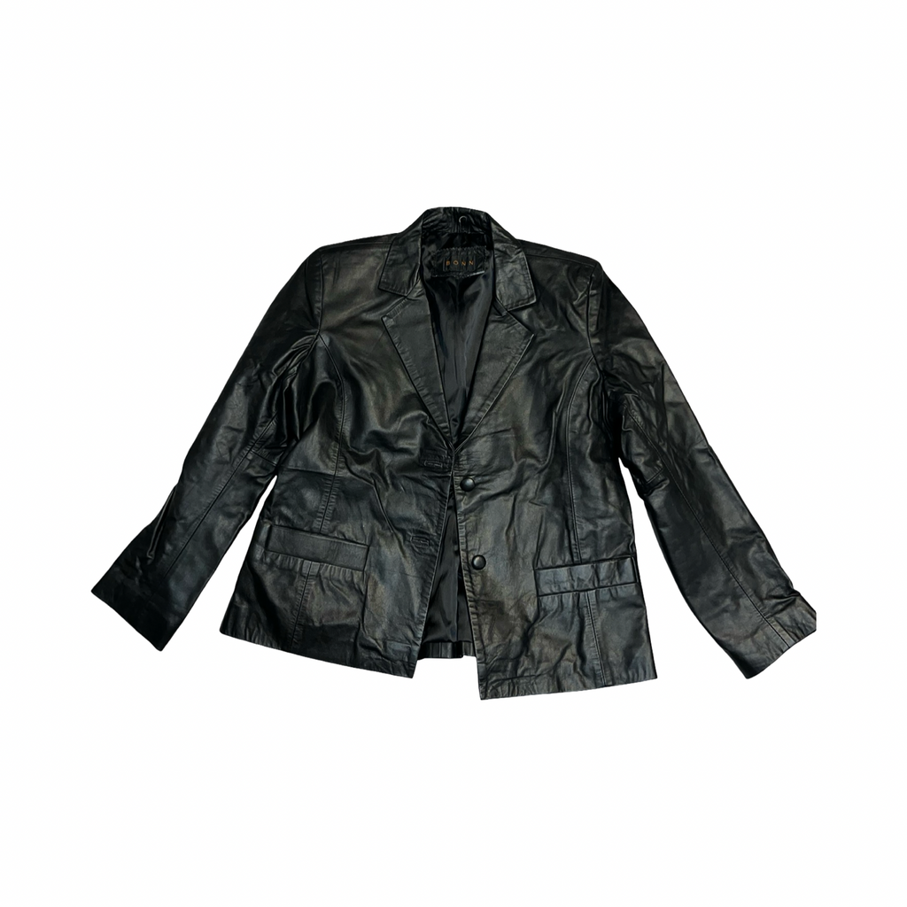 Bonn genuine leather black jacket ukL
