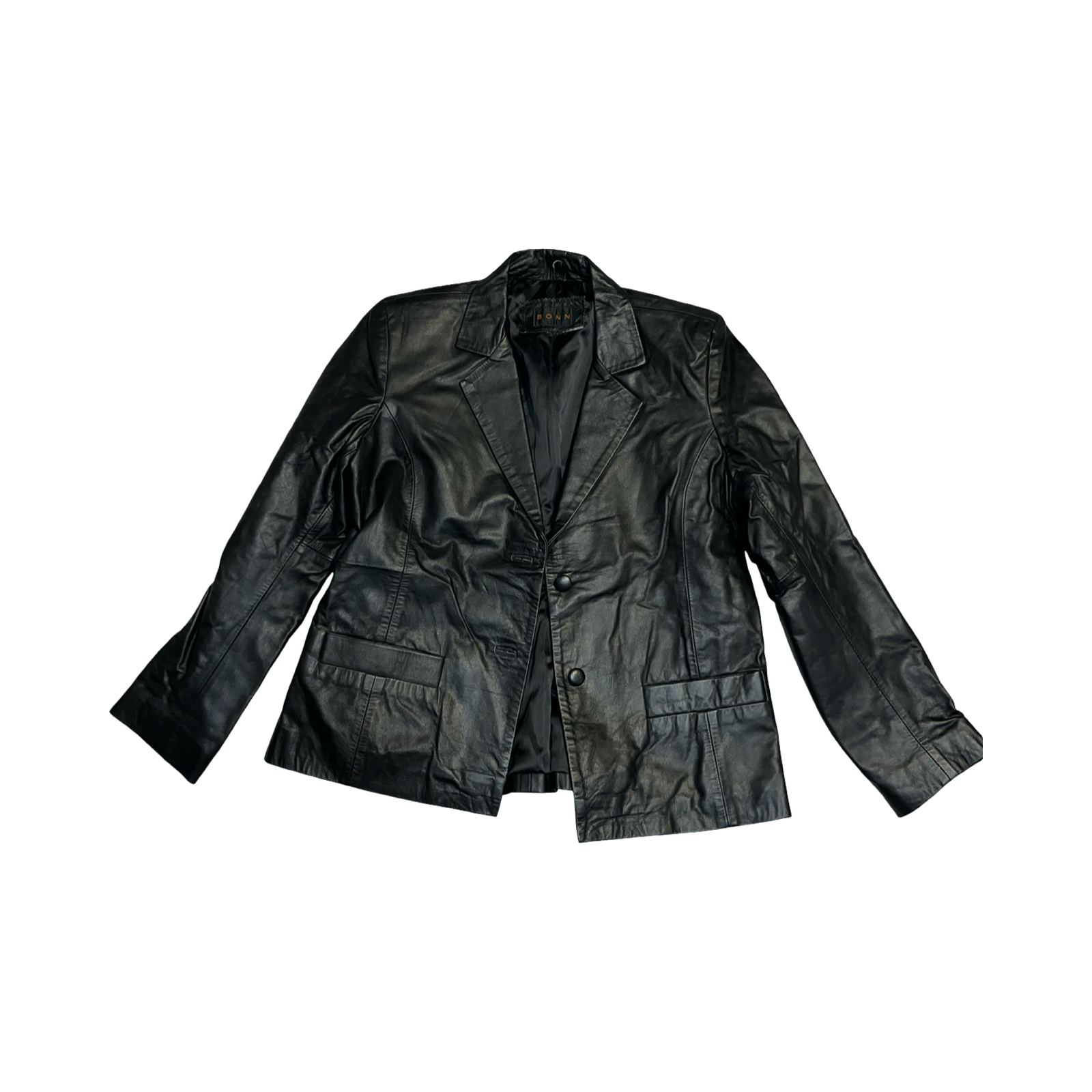 Bonn genuine leather black jacket ukL