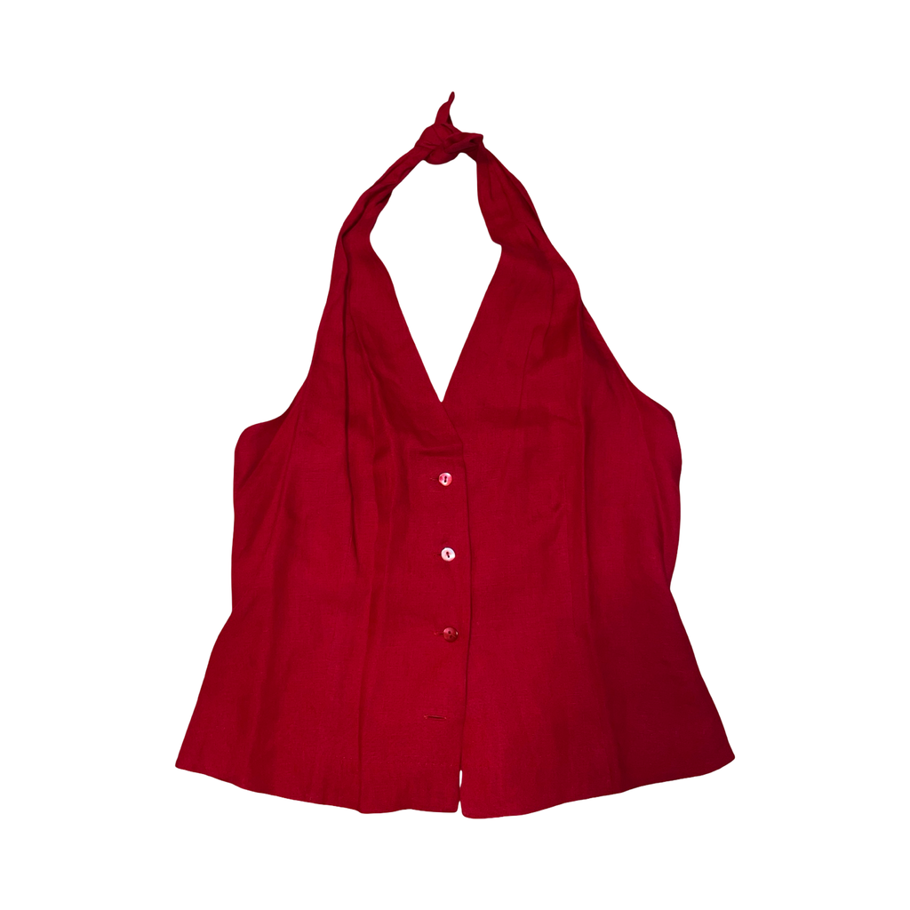 Max Mara puto limo made in Italy halter neck top uk14