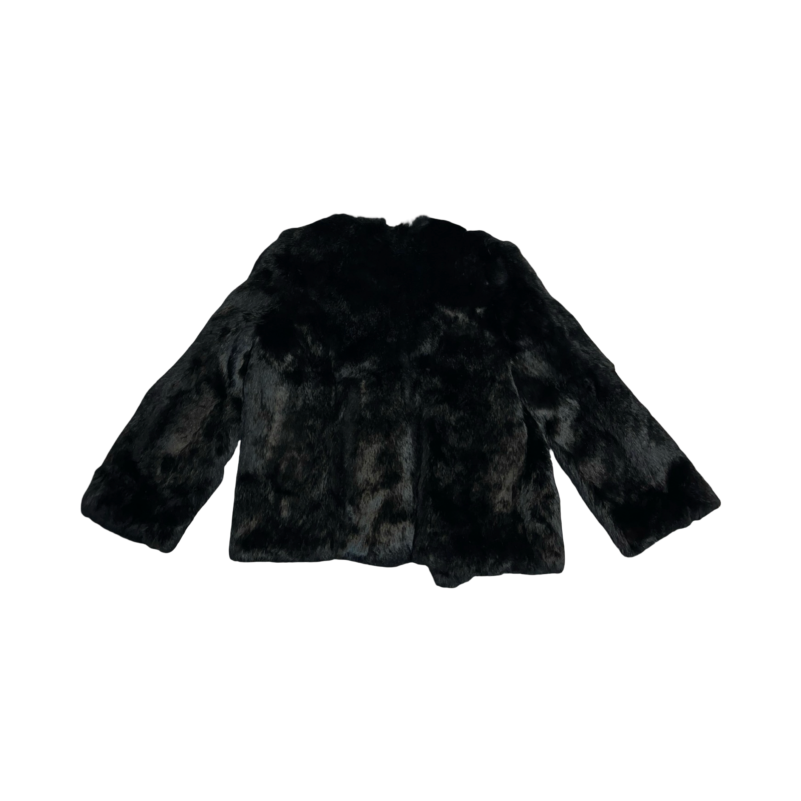 2000’s vintage black coney fur woman’s coat uk16