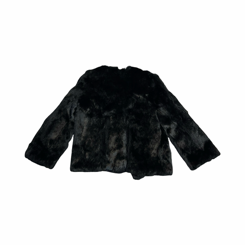 2000’s vintage black coney fur woman’s coat uk16