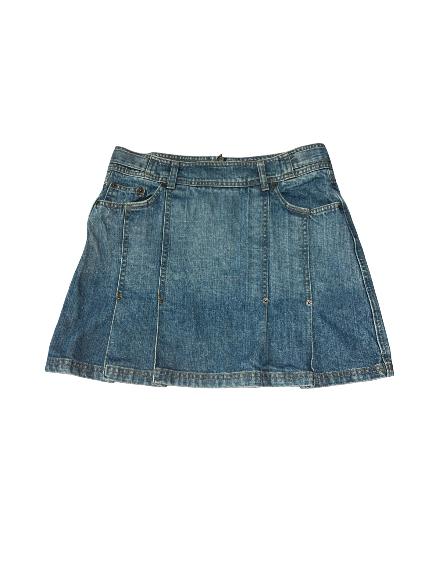 Blue Ridge Jeans Denim Mini Skirt Cargo Pocket Low Rise 2000s UkS