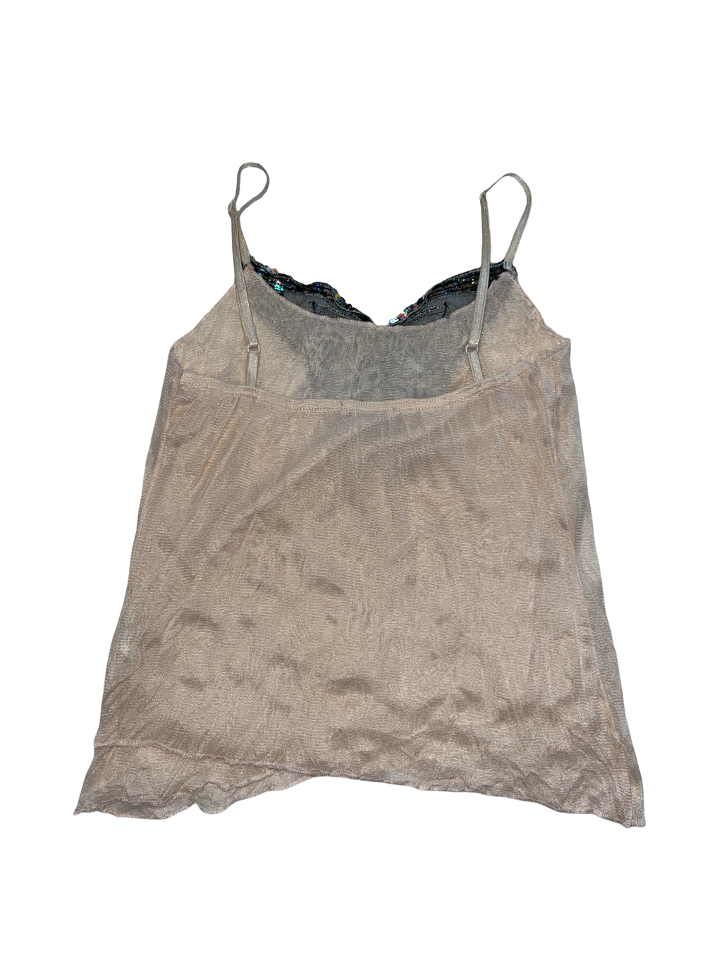 Y2K Topshop Butterfly Sequin Cami Top UK 10 Fairy Coquette Mesh