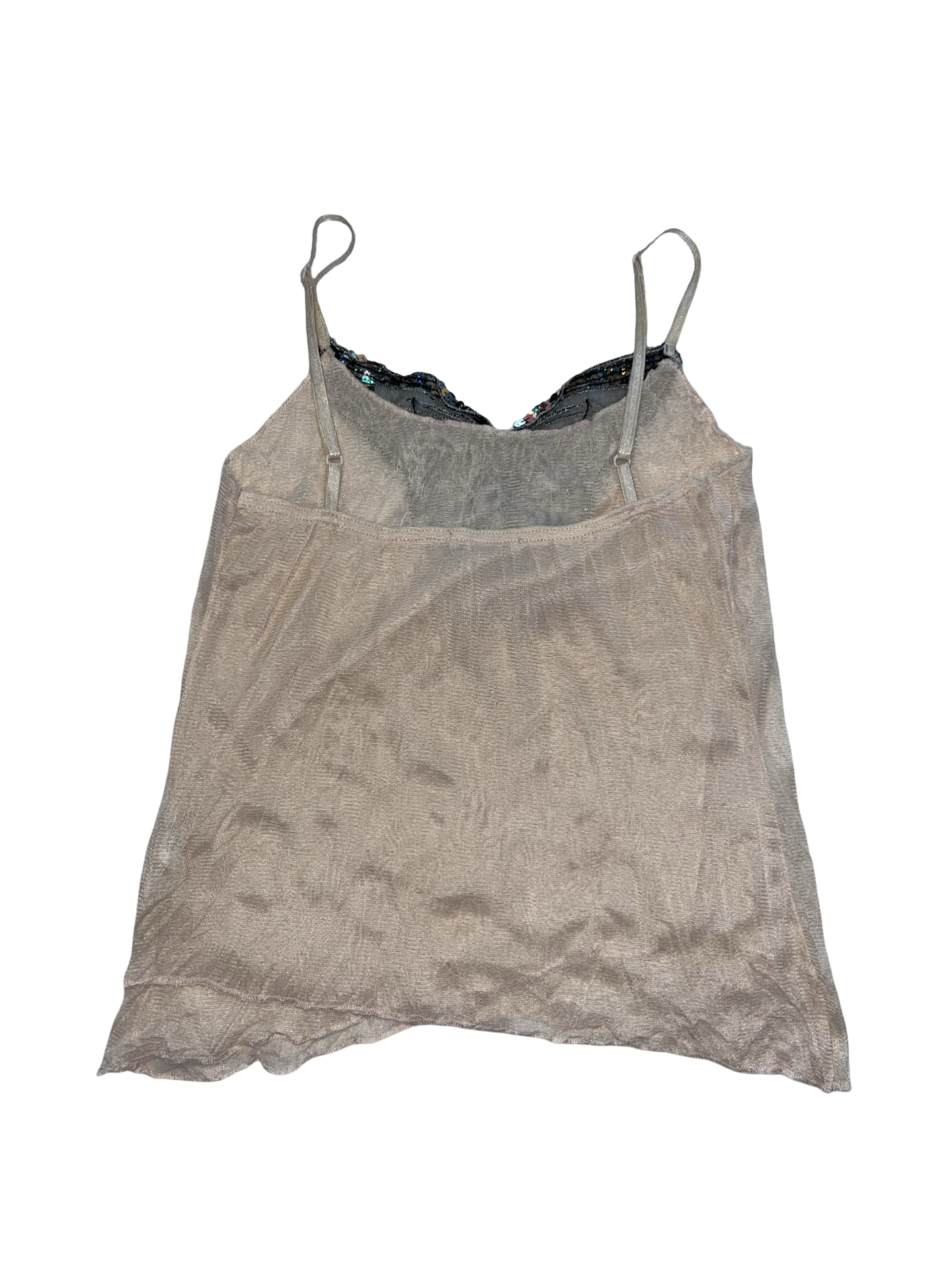 Y2K Topshop Butterfly Sequin Cami Top UK 10 Fairy Coquette Mesh