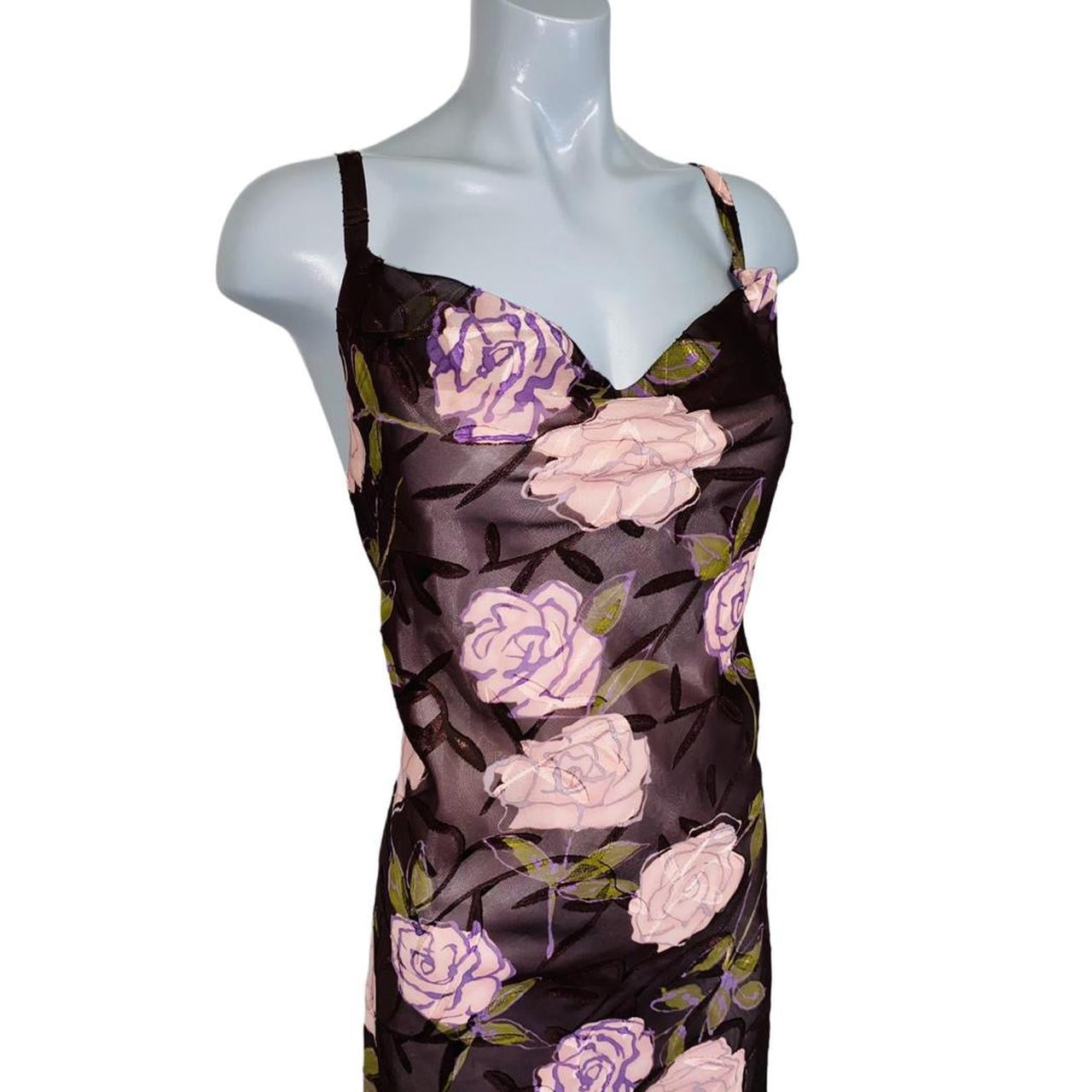 Pink floral fairy core vintage Satsuma London dress uk16