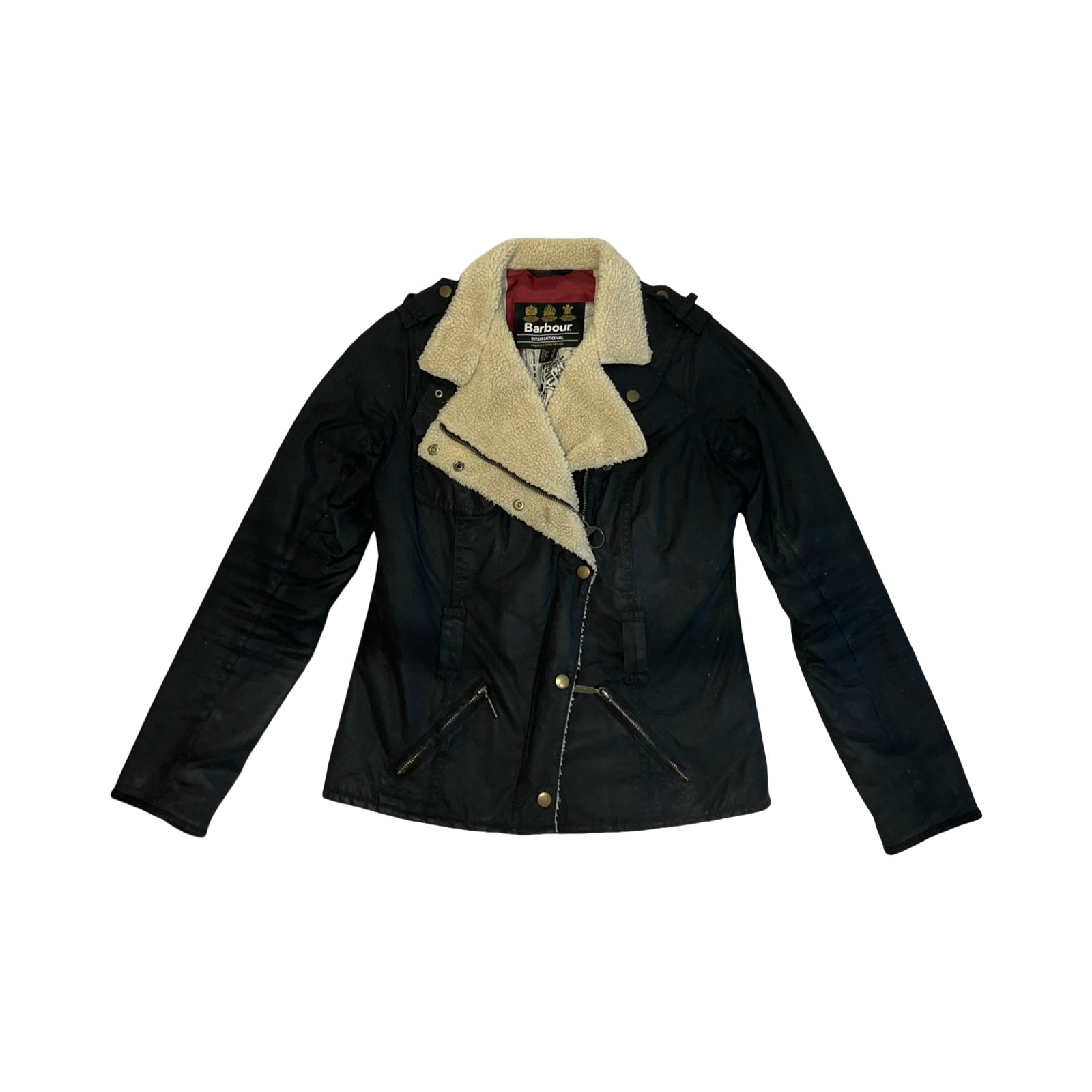 Barbour International Matlock jacket faux shearling uk8