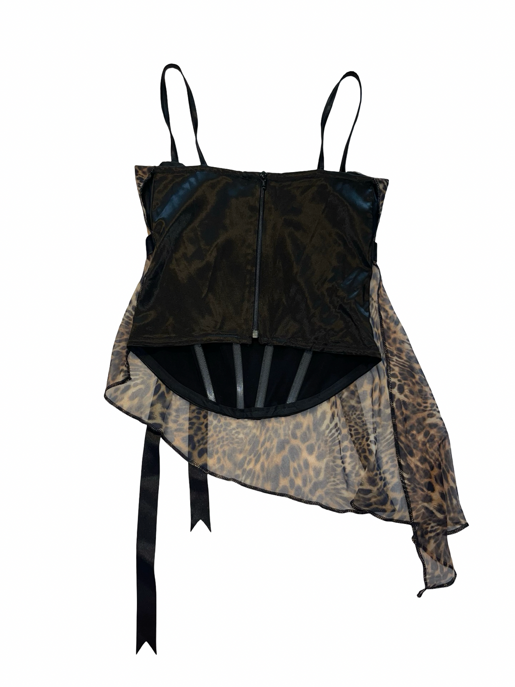 Y2K Plastique by Paul Warren Leopard Print Cami Top UK 12